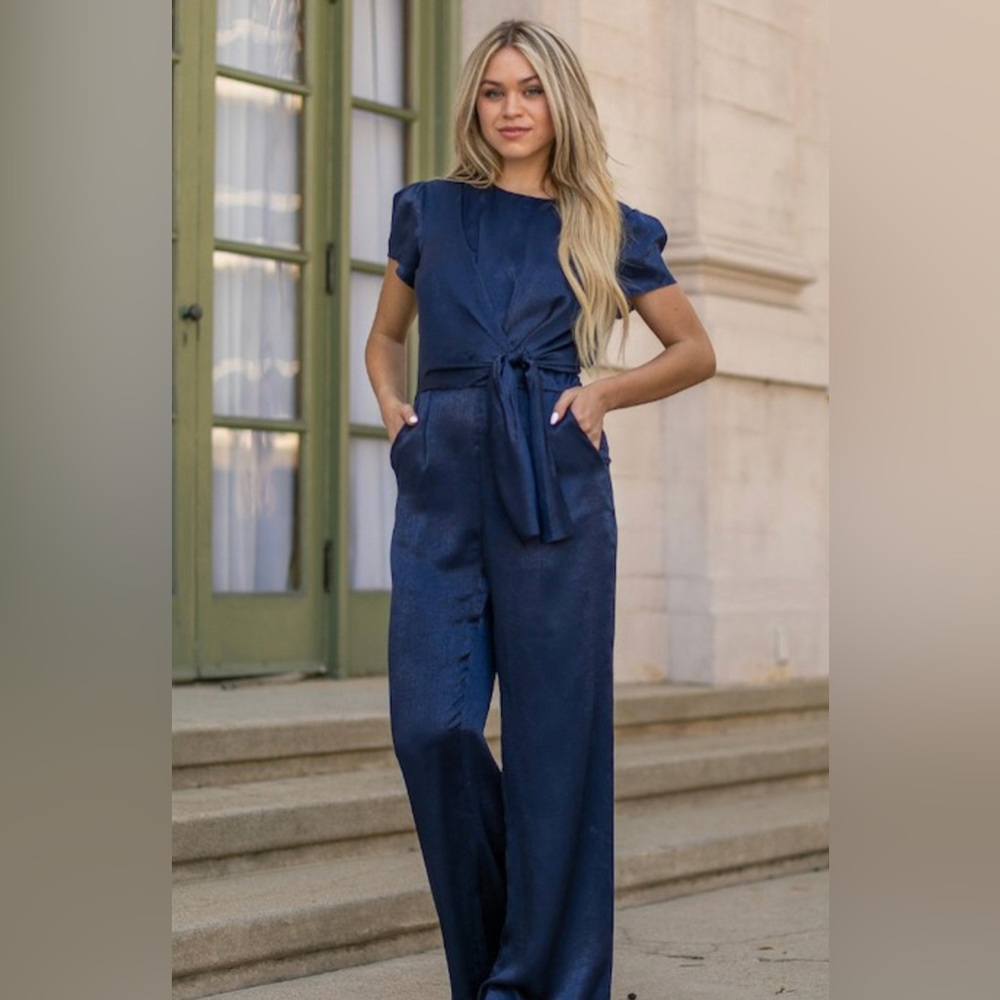 Solid Satin Jumpsuit